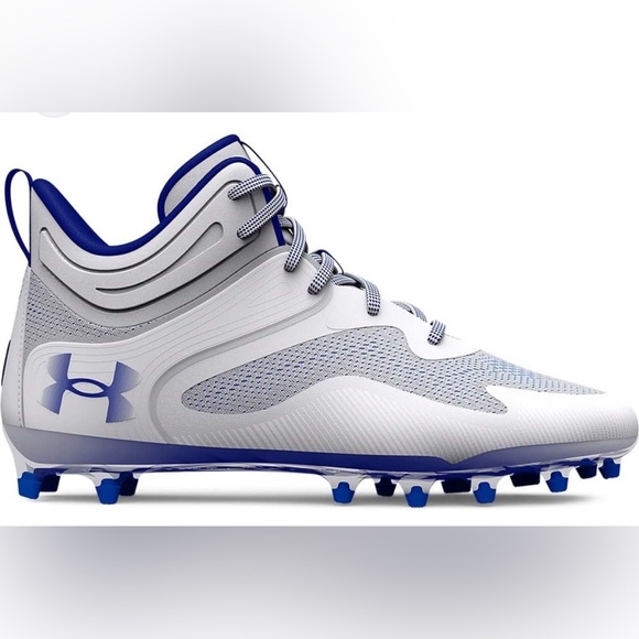 Under Armour Men's White and Blue Sneakers size 14